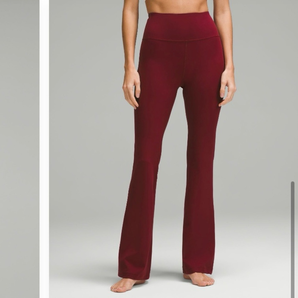 lululemon athletica Groove Nulu Super High Rise Flared Pant in Merlot